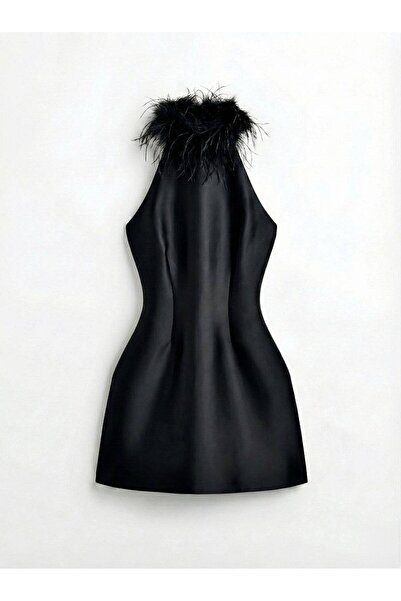 TAYT VEGAS Fur Detail Dress