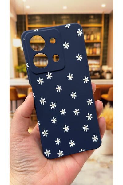 Vip Case Vivo Y28 Compatible Mini Daisy Patterned Silicone Shock-Absorbing Cl...