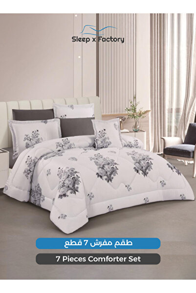 Sleep x Factory 7-Piece Premium Microfiber Comforter Set – Fits King Beds Siz...