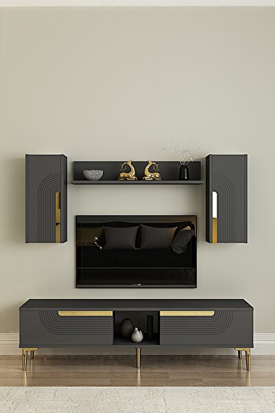 CENEYRA TVR1502AG - MEYRA TVR150 TV ÜNİTESİ TAKIM ANTRASİT-GOLD 150CM