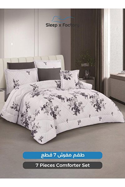 Sleep x Factory 7-Piece Premium Microfiber Comforter Set – Fits King Beds Siz...