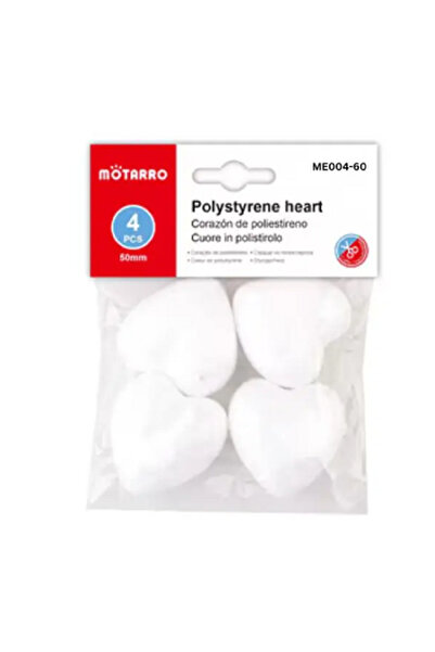 MOTARRO Polystyrene Heart ME004-60 Foam Craft Heart for DIY Art, Model Making...