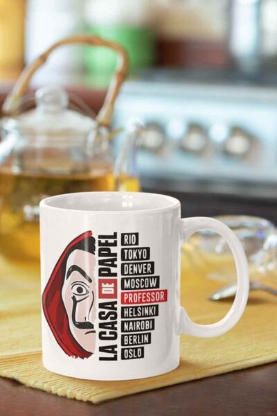 MAĞAZA DEPOM La Casa De Papel Oyuncu Isimleri Baskılı Porselen Kupa Bardak