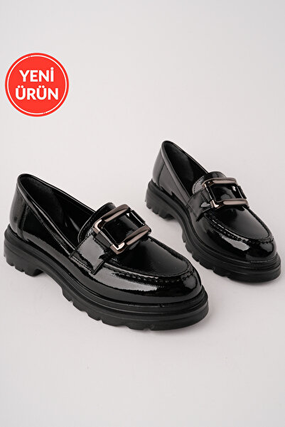 MARSHETTA Model Nottevia, cu cataramă metalică pătrată, detaliată, din piele ...