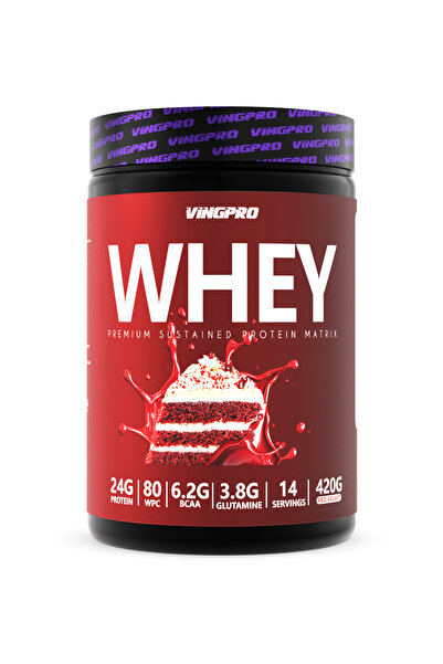 vingpro WHEY PROTEIN PRO WPC80 420GR 14 SERVİS RED VELVET AROMALI