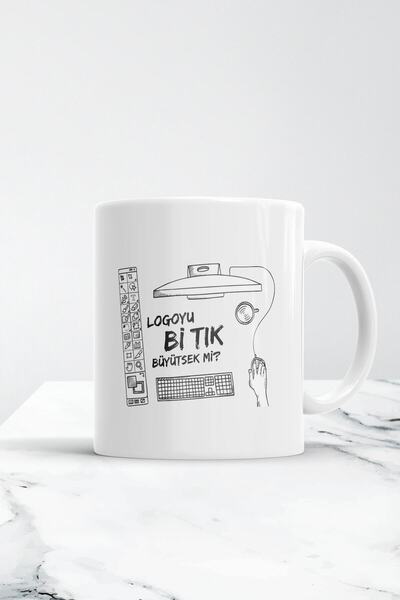 MAĞAZA DEPOM Logoyu Bi Tık Büyütsek Grafiker Kupa Bardak