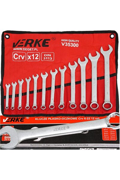 VERKE Chei combinate, 12 buc 6-22 mm, V35300,