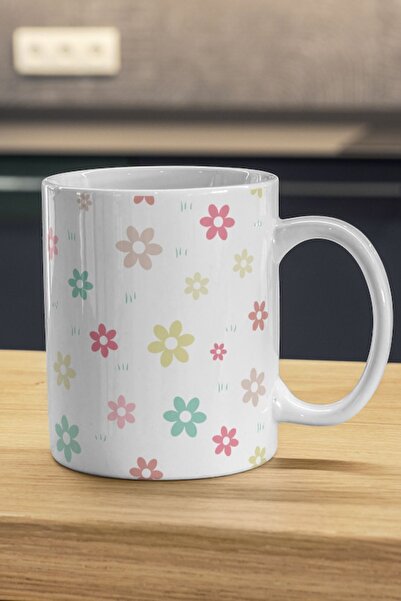 HobiShop Colorful Daisies Covering the Mug - Daisy Printed Mug