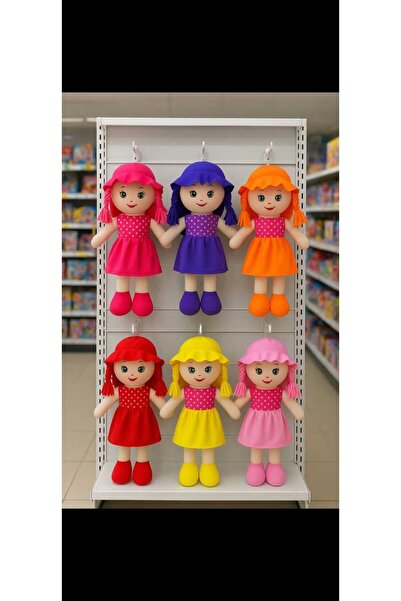 Sozzy Kız Oyuncak Bebek Elbiseli Oyuncak 50 cm Bez Bebek