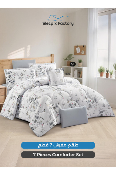 Sleep x Factory 7-Piece Premium Microfiber Comforter Set – Fits King Beds Siz...