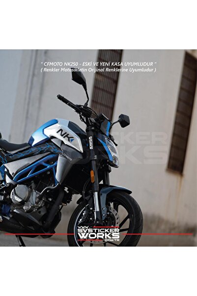 ARONA CFMOTO 250NK Siper Sticker Siperlik Tur Camı Sticker NK Yazılı Etiket