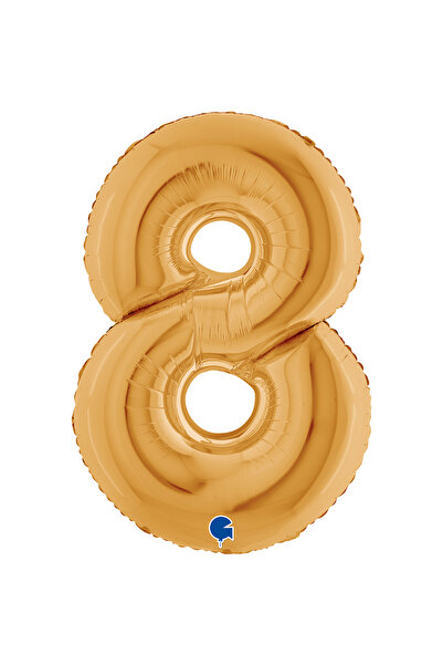 PARTİ SEPETİ بالون رقمي من الفويل ذهبي أصفر 26 بوصة (66 سم) إيطالي 0-9