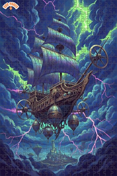 Teona Ahşap لغز خشبي بإطار مزدوج الطبقات بتصميم فني ستيمبانك بمظهر لوحة زيتية...