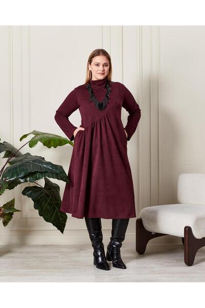 Zer Otantik М'яка сукня з еластичною тканиною, бордовий колір