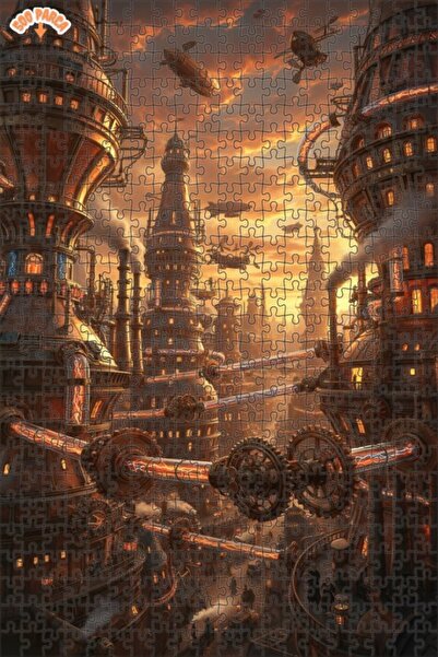 Teona Ahşap لغز خشبي بإطار مزدوج الطبقات بمظهر لوحة زيتية على طراز مدينة الفن...