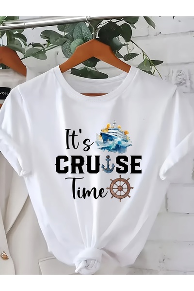 uyguntarz Unisex-T-Shirt mit Aufdruck „It's Cruise Time“.