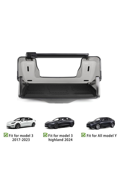 Choice1 صندوق تخزين أسود من TEEQ أسفل الشاشة لسيارات تسلا موديل 3 هايلاند ومو...