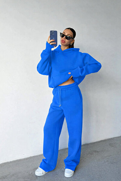 BARLİZ Women's Baggy Unisex Comfortable and Suitable for Sports Basic Tracksu...