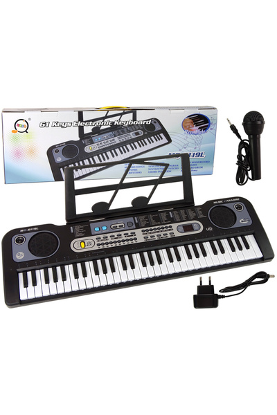 LEAN Electronic organ with microphone for children, lighted keys, volume/temp...