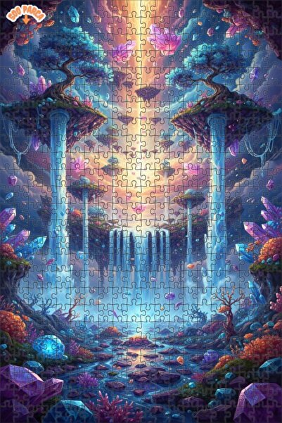 Teona Ahşap لوحة ألغاز خشبية ذات طبقتين بإطار على شكل شلال كريستالي رائع، 500...