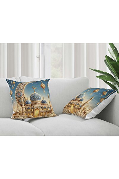 Şah Dekor Husă pentru pernă digitală cu cu imprimeu bucăți, cu model Ramadan ...