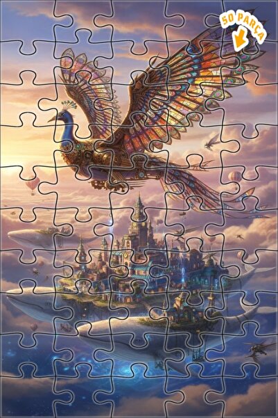 Teona Ahşap لغز خشبي فني من سكاي سيتي ستورم بيرد ستيم ببواز، 50 قطعة، 15×25