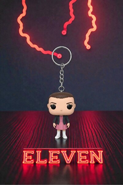 Lades Stranger Things Funko Pop Figure Keychain – Eleven V2 Collectible Key O...