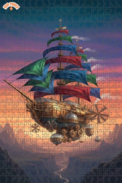 Teona Ahşap لغز خشبي فني بتصميم طائرة مستقبلية مرسومة بالزيت 500 قطعة 50x30