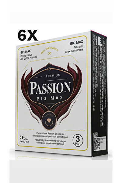 Passion Big Max Condoms - XL for total freedom, latex, lubricated, 18 pcs
