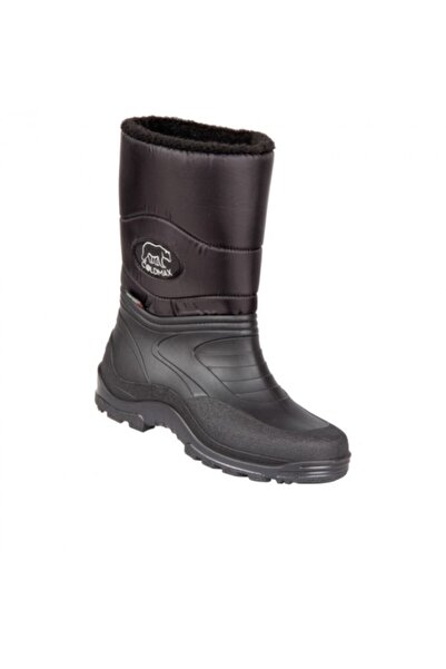 Stenso Ghete de iarnă din PVC, căptușite cu blană, impermeabile, Coldmax Negr...