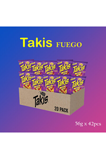 Trendyol Generic Takis Fuego Rolled Tortilla Chips - 56g (Pack of 42)