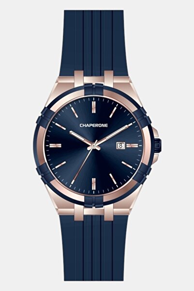 Chaperone Erkek Kol Saati Minimal Lacivert Kadran Silikon Kordon C001394