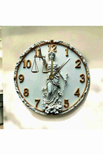 AA Shop Adalet Terazi Avukat Hakim Renkli Baskı Sayılı Hediyelik Ahşap Sessiz...