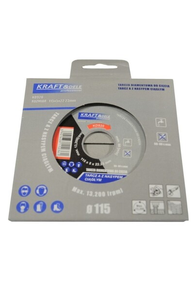 Kraft&dele Disc de tăiere a betonului, Kraft&Dele, 115x5x22,23 mm, KD920