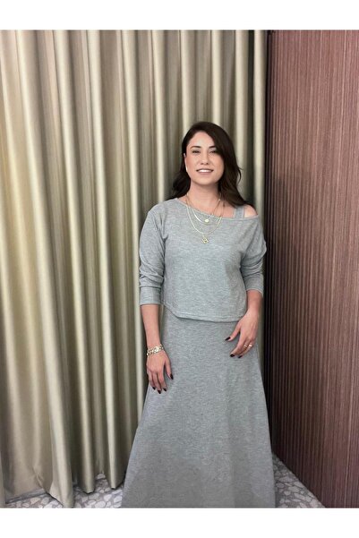 MU&ME BOUTİQUE Dress+Bluz Tk Thick Strap Midi