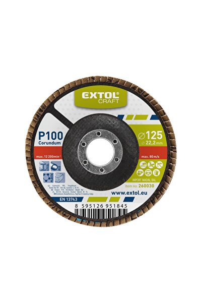 EXTOL CRAFT Flap disc, 125mm, P100, EXTOL CRAFT, 260030