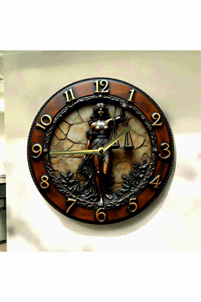 AA Shop Adalet Terazi Avukat Hakim Renkli Baskı Sayılı Hediyelik Ahşap Sessiz...