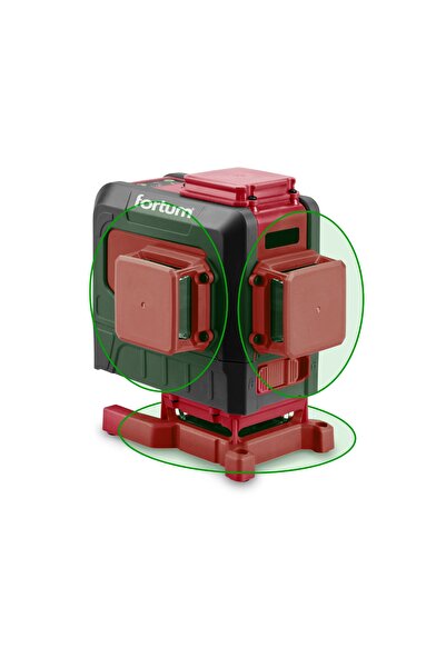 FORTUM Linie laser, fascicul verde 3D, 4780216, 30m, 3D