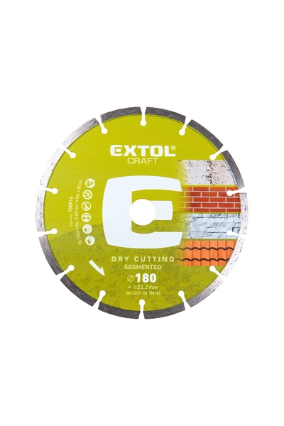 EXTOL CRAFT Disc de tăiere diamantat segmentat, EXTOL CRAFT, 108814, 180x22.2...