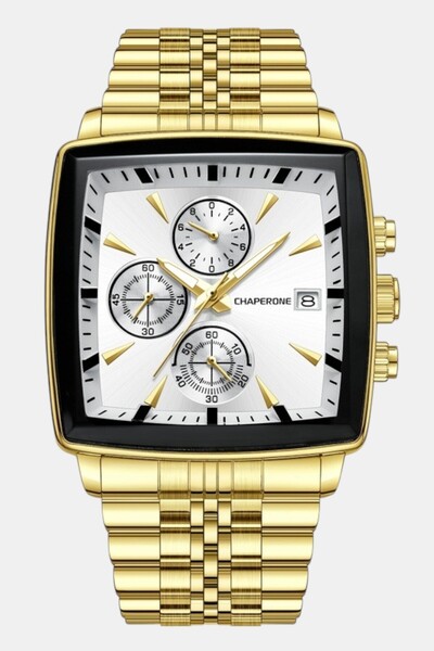 Chaperone Erkek Kol Saati Minimal Beyaz Kadran Çelik Kordon C002217