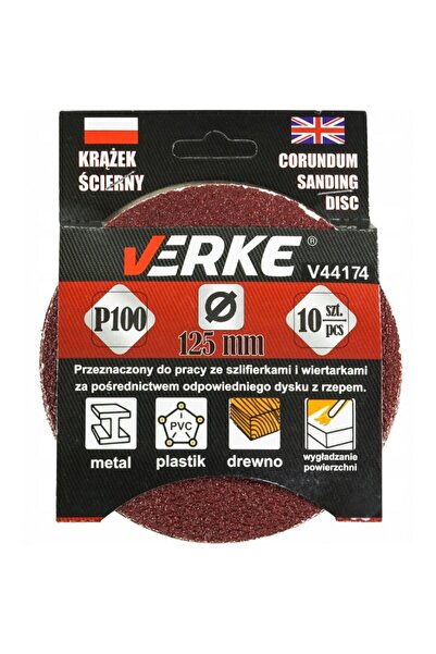 VERKE Set of 10 textile discs, abrasive, V44174,