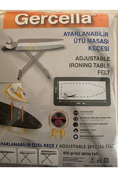 GERCELLA Ayarlanabilir Ütü Masası Kılıfı Örtüsü Bezi Keçesi (ÜTÜ MASASI& AKSE...