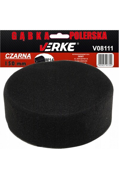 VERKE Polishing sponge, 150mm black, Verke, V08111