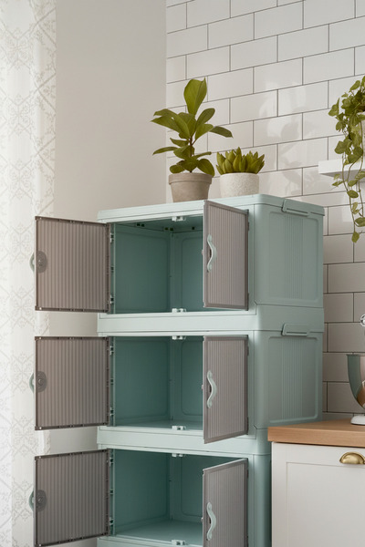 Kitchen Life 4'lü Portatif Istiflenebilir Organizer Dolap- Banyo Mutfak Dolap...