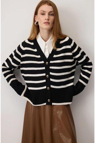 Touche ÇİZGİLİ KISA HIRKA