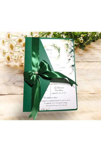 Aela.alc Invitatie nunta, invitatie botez set 10 buc