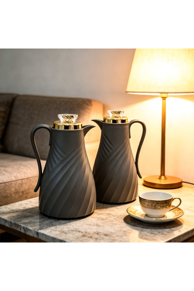 MHONGWEI Elegant Tea and Coffee Thermos Set, 1.5 Liter and 1 Liter Capacity