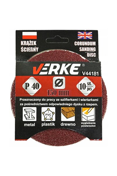 VERKE Set of 10 textile discs, abrasive cloth, Verke, V44181
