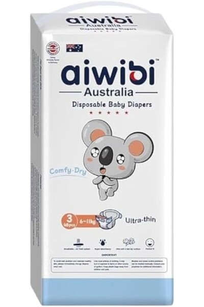 Aiwibi Comfy Dry Disposable Baby Pants – Super Absorbent-Medium 48