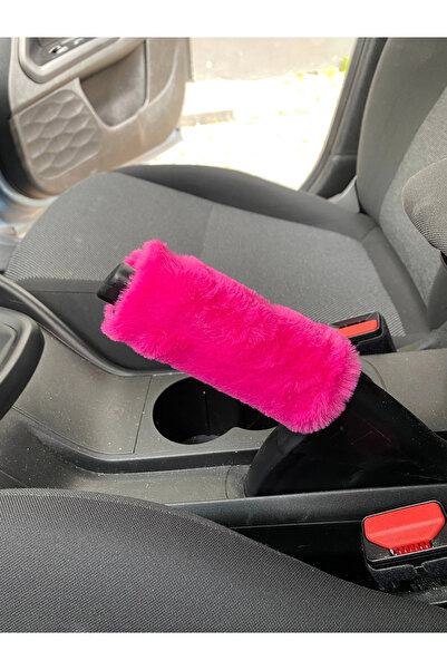 OTOMOR AKSESUAR فرامل يد من القطيفة الناعمة باللون الوردي الفوشيا